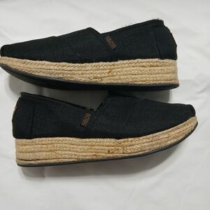 BOBS Black Espadrille Slip-On Shoes